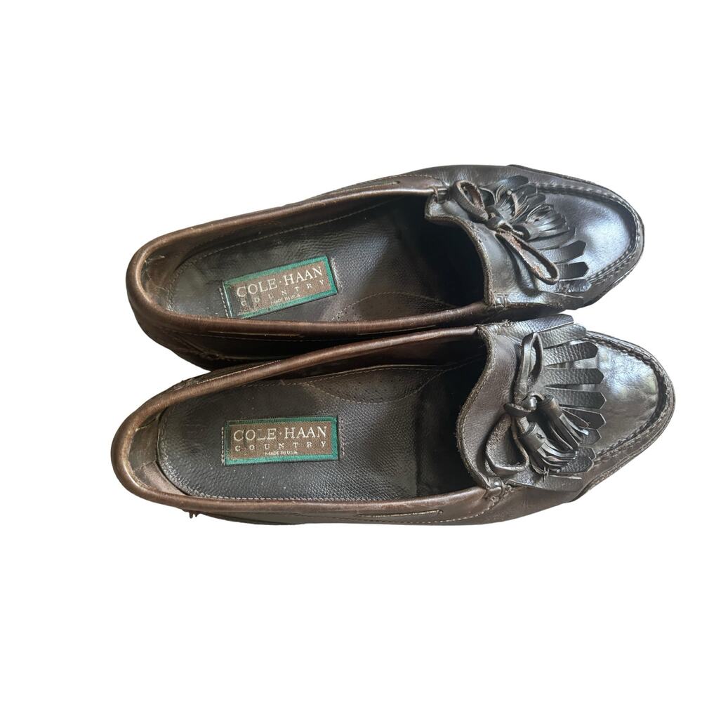 Brown Cole Haan loafers men sz 13